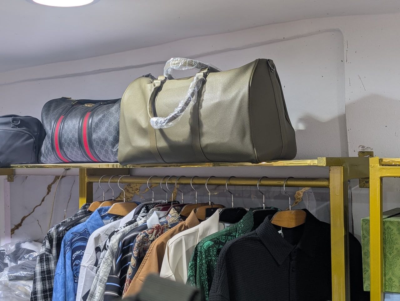 Grey Pebbled Leather Bag